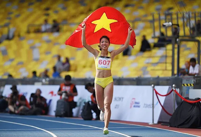 Bùi Thị Thu Thảo từng giành HCV tại ASIAD 18-2018 và đây là một trong những kết quả lịch sử của điền kinh Việt Nam ở nội dung nhảy xa nữ. Ảnh: DŨNG PHƯƠNG