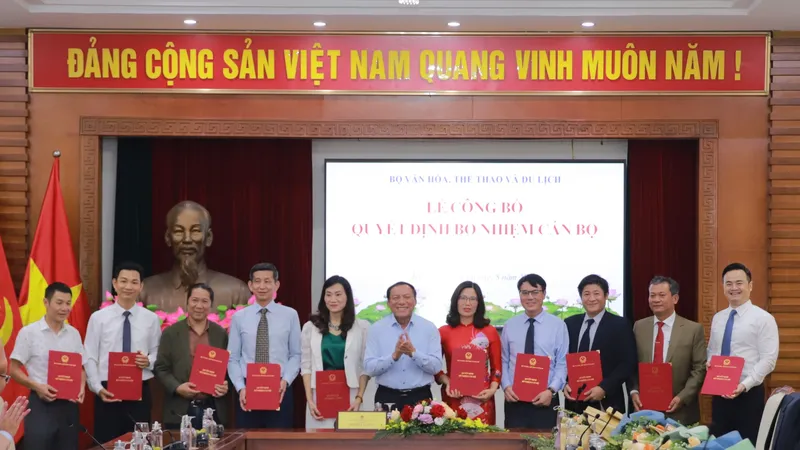 Bộ VH-TT-DL đã công bố các quyết định bổ nhiệm cán bộ trong ngày 31-8. Ảnh: BVHTTDL