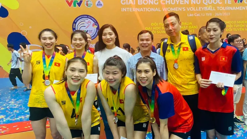 Lâm Oanh, Kiều Trinh và đồng đội ở Bộ tư lệnh Thông tin dự kiến sẽ được tập huấn Thái Lan sau ASIAD 19. Ảnh: MINH MINH