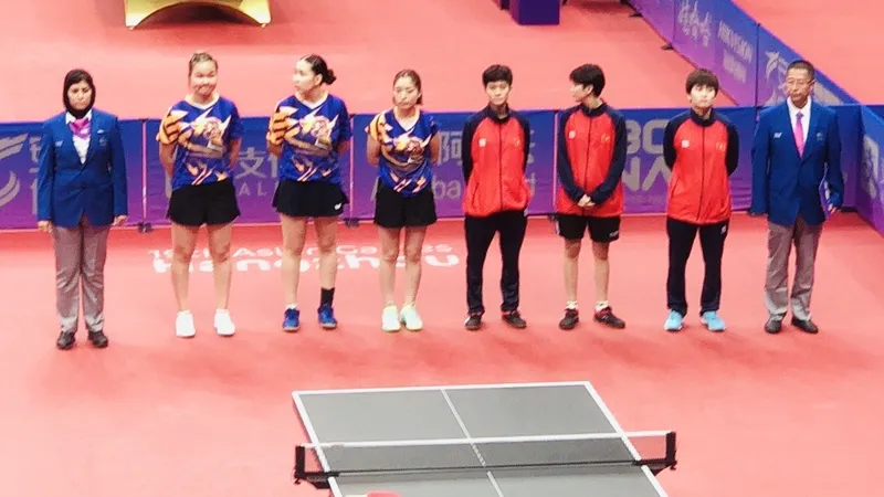 Các tay vợt nữ của bóng bàn Việt Nam có được kết quả tốt khi vào tứ kết đồng đội năm nay. Ảnh: MINH MINH