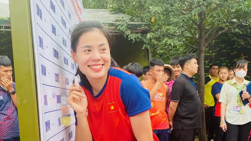 Nguyễn Thị Huyền cho biết sẽ thi đấu giải cuối là vô địch quốc gia năm nay. Ảnh: MINH MINH