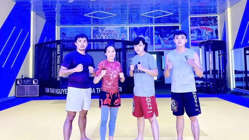 Phùng Thị Huệ đã làm HLV huấn luyện jujitsu tại quê nhà Thái Nguyên. Ảnh: HUỆ PHÙNG