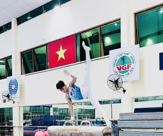 Tuyển thủ TDDC Việt Nam sớm trở lại tập luyện tại nhà tập ở Trung tâm HLTTQG Hà Nội. Ảnh: MINH SANG
