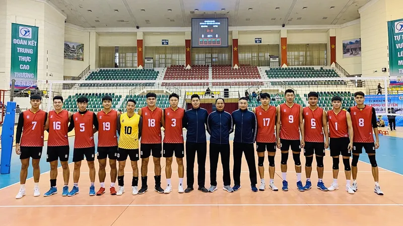 Đội bóng chuyền nam Biên Phòng là một trong những đội được khán giả yêu mến tại giải vô địch quốc gia. Ảnh: MINH MINH