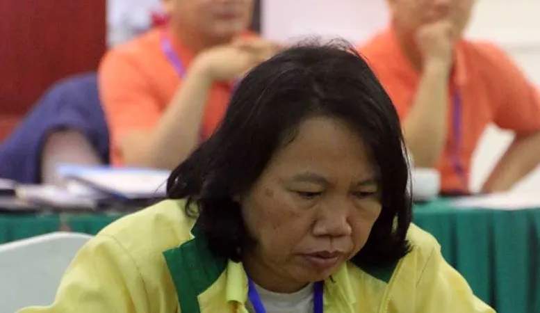 Kỳ thủ Thanh An thi đấu tại giải cờ vua vô địch quốc gia 2024. Ảnh: BTC