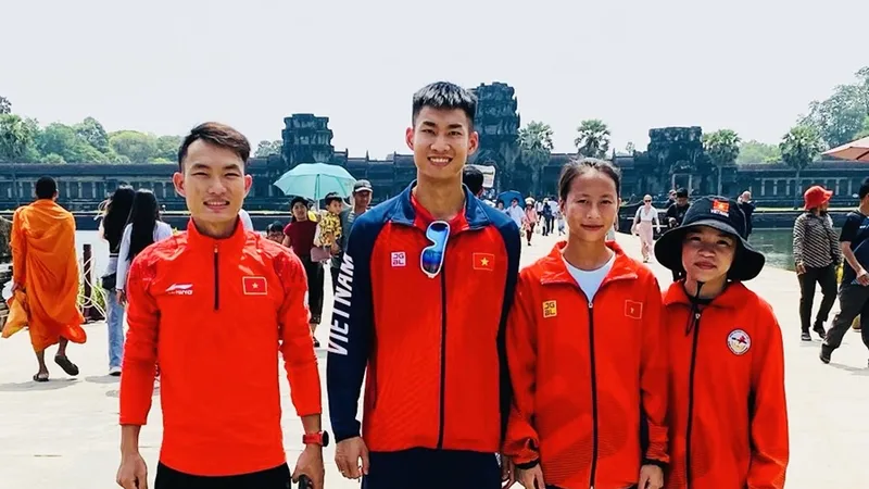 Các tuyển thủ marathon của điền kinh Việt Nam tại SEA Games 32 sẽ thi đấu ở Phú Yên tới đây. Ảnh: MINH MINH 
