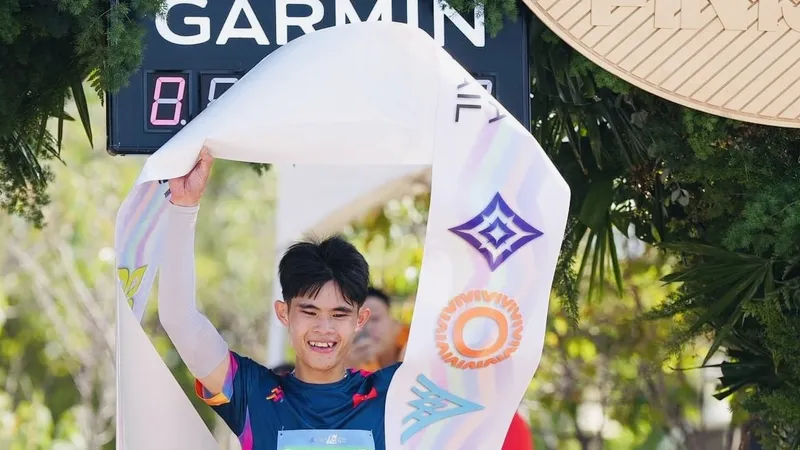 Vòng Vành Long là VĐV duy nhất của điền kinh Lâm Đồng thi đấu giải năm nay ở Phú Yên. Ảnh: DALATULTRATRAIL