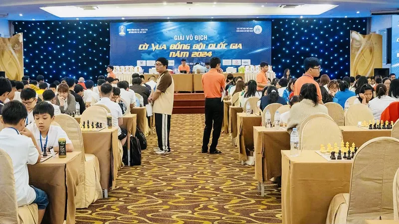 Các kỳ thủ đang có mặt tại Bà Rịa-Vũng Tàu thi đấu vô địch đồng đội quốc gia 2024. Ảnh: CHESSVN