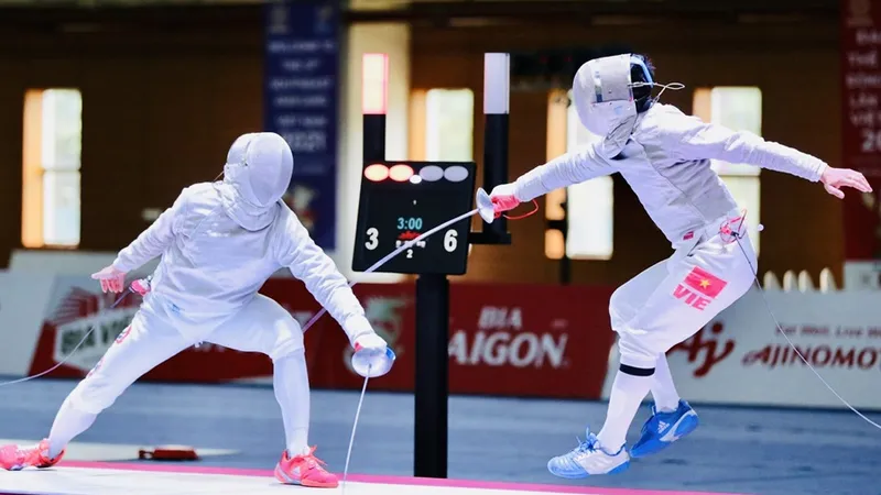 Đội tuyển đấu kiếm Việt Nam chưa thành công ở giải vòng loại Olympic nên sẽ vắng mặt ở Paris (Pháp). Ảnh: DŨNG PHƯƠNG