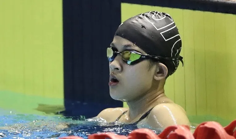 Nguyễn Thúy Hiền là gương mặt trẻ sáng giá của đội bơi thể thao học sinh Việt Nam. Ảnh: D.P