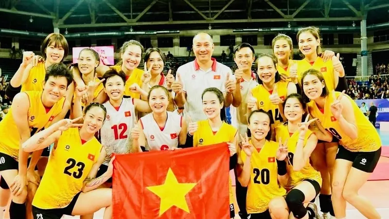 Đội tuyển bóng chuyền nữ Việt Nam đang xếp hạng 6 châu Á. Ảnh: NGUYỄN ĐỨC