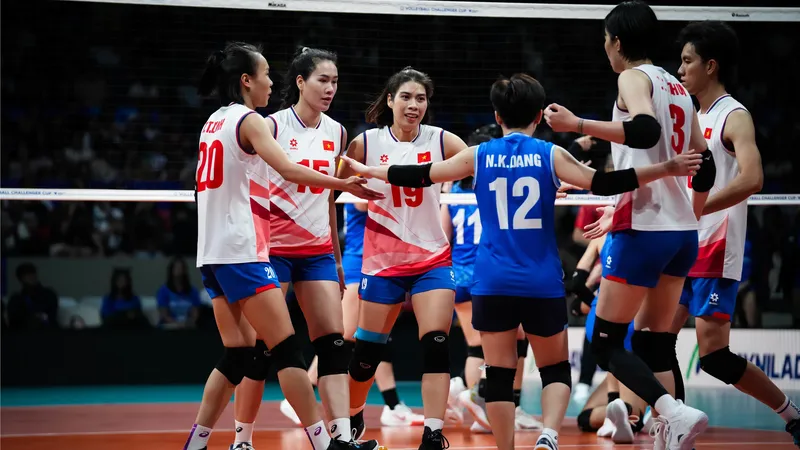 Bóng chuyền nữ Việt Nam đã lên hạng 33 thế giới. Ảnh: FIVB