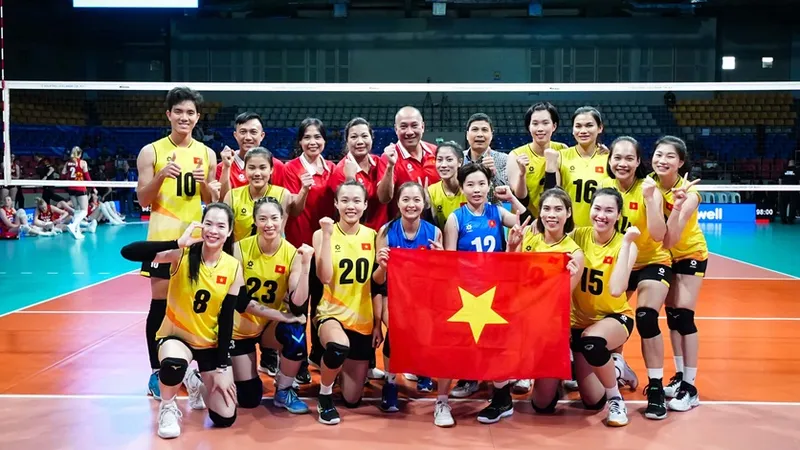 Bóng chuyền nữ Việt Nam tiếp tục tăng bậc trên bảng xếp hạng thế giới. Ảnh: FIVB