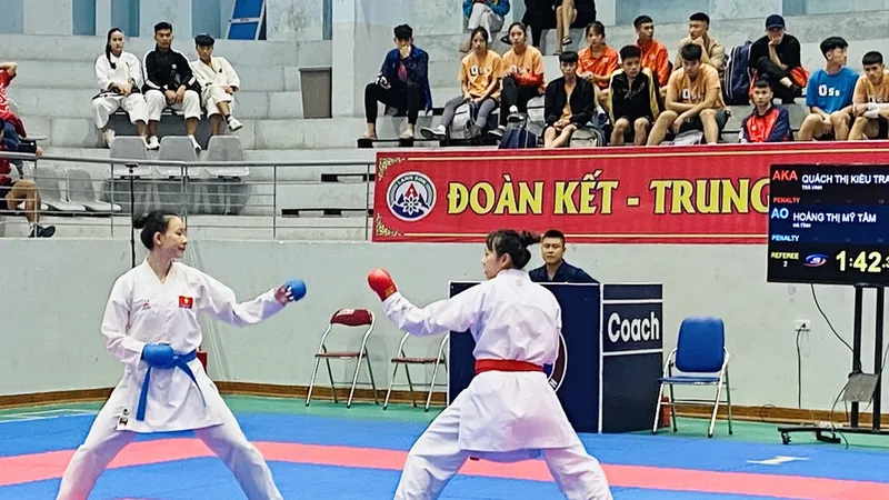 Các võ sỹ karate cả nước sẽ tranh tài giải vô địch quốc gia 2024 tại Điện Biên. Ảnh: MINH MINH