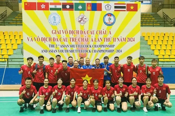 Đá cầu Việt Nam quyết tâm có kết quả cao nhất tại giải vô địch thế giới 2024 sau khi có thành tích tốt ở giải vô địch châu Á 2024. Ảnh: MINH MINH