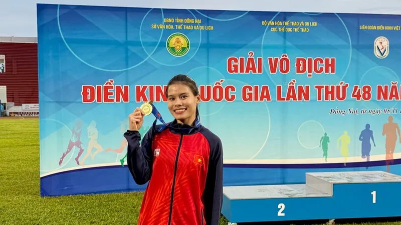 Nguyễn Thị Ngọc đã giành được HCV cá nhân nội dung 400m ở giải vô địch quốc gia năm nay. Ảnh: MINH MINH
