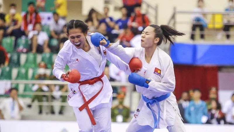 Karate nữ Việt Nam sẽ thi đấu giải vô địch đồng đội thế giới 2024. Ảnh: DŨNG PHƯƠNG
