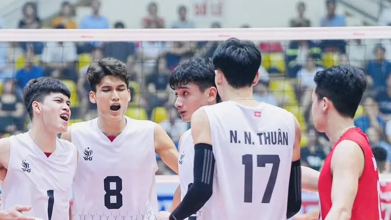 Đội nam Biên Phòng tiếp tục giành chiến thắng tại bán kết để vào chung kết mùa giải năm nay. Ảnh: VFV