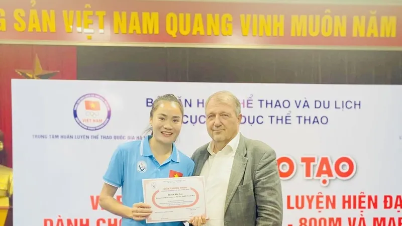 Quách Thị Lan đã hoàn thành khóa học lần này của điền kinh Việt Nam. Ảnh: DIENKINHVN