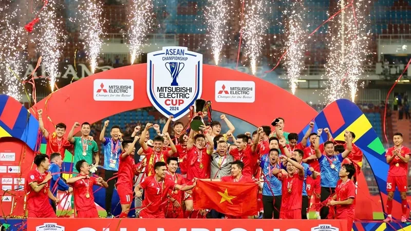 Kết quả vô địch ASEAN Cup 2024 của đội tuyển Việt Nam sẽ được đưa vào trong đề cử giải thưởng Cúp chiến thắng năm 2025. Ảnh: VFF
