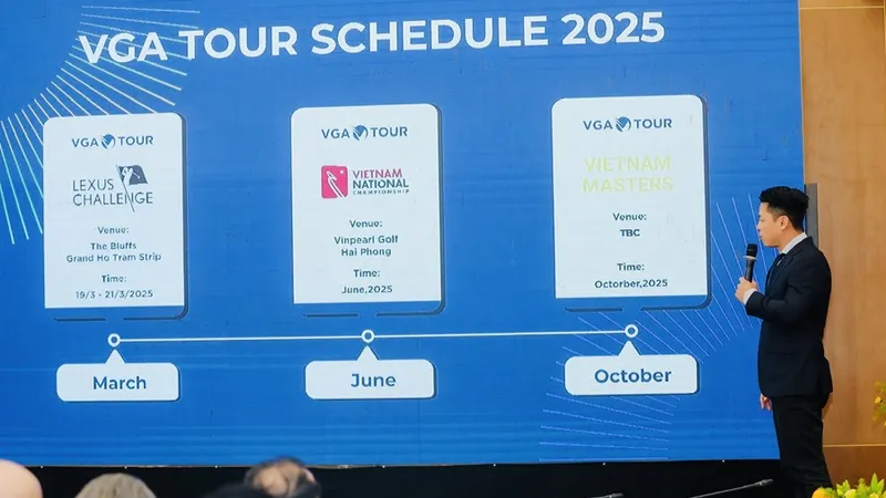 Hệ thống giải golf được tổ chức năm 2025 đã công bố để người làm chuyên môn nắm bắt đầy đủ. Ảnh: VGA