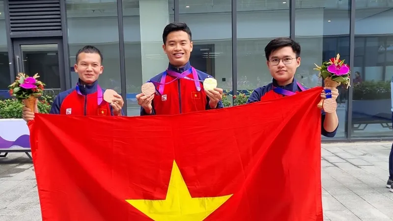 Bắn súng là môn trọng điểm có cơ hội tiếp tục giành HCV ASIAD, Olympic nên thể thao Việt Nam tập trung đầu tư. Ảnh: ĐOÀNTTVN