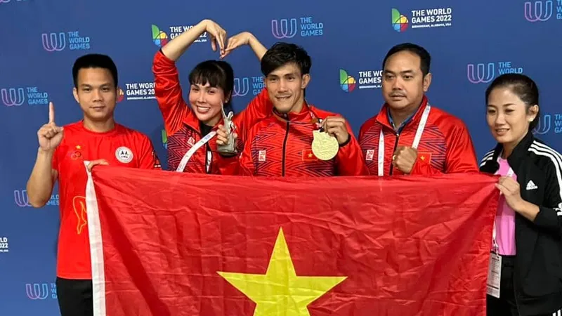 Duy Nhất sẽ có cơ hội bảo vệ tấm HCV đang giữ ở World Games khi dự Đại hội năm nay được tổ chức ở Trung Quốc. Ảnh: WG2022