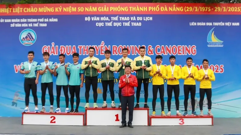 VĐV canoeing của TPHCM đã có các kết quả tốt tại giải lần này ở Đà Nẵng. Ảnh: VCRSF