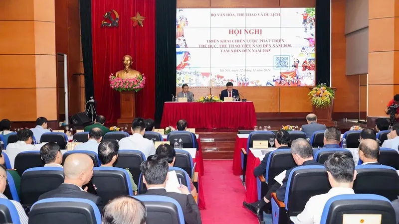 Ngành thể thao tiếp tục ghi nhận các ý kiến trong Hội thảo về Chương trình phát triển môn trọng điểm đối với Olympic, ASIAD. Ảnh: BVHTTDL