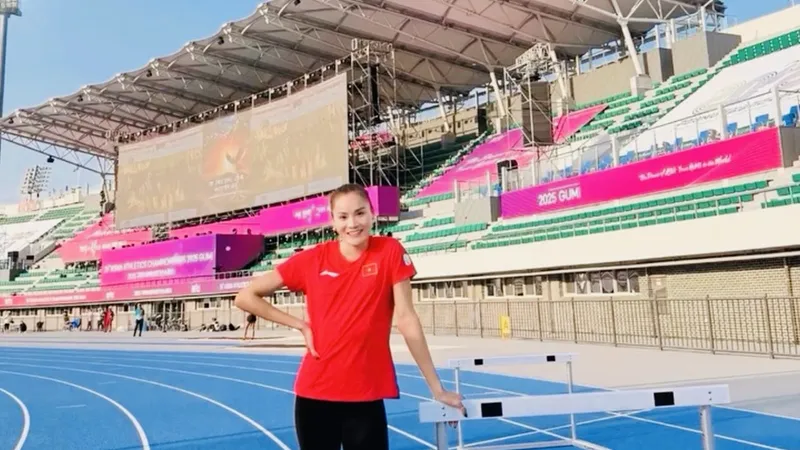 Quách Thị Lan đã có hạng 6 châu Á trong nội dung 400m rào sở trường. Ảnh: LAN QUÁCH