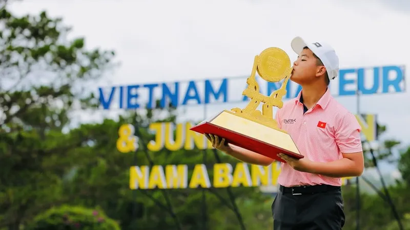 Nguyễn Trọng Hoàng giành ngôi vô địch giải nghiệp dư quốc gia 2025 đồng thời có suất dự SEA Games 33-2025. Ảnh: VGA