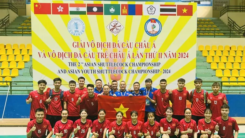 Đội tuyển đá cầu Việt Nam từng giữ vị trí số 1 ở giải vô địch châu Á 2024. Ảnh: MINH MINH