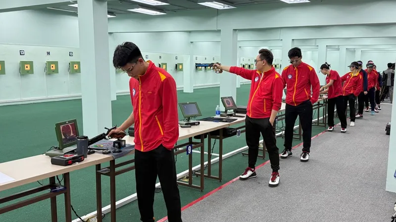 Bắn súng là đội tuyển sẽ được trang bị công nghệ AI trong huấn luyện chuyên môn tới đây. Ảnh: MINH MINH