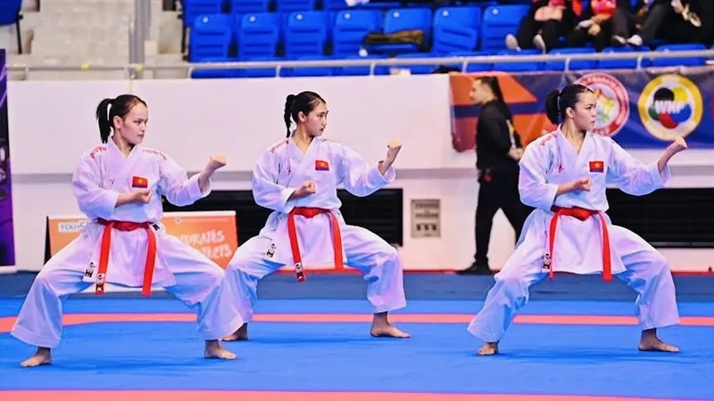 Võ sĩ karate Việt Nam đang chuẩn bị chuyên môn với quyết tâm cao nhất hướng tới SEA Games 33-2025. Ảnh: AKF
