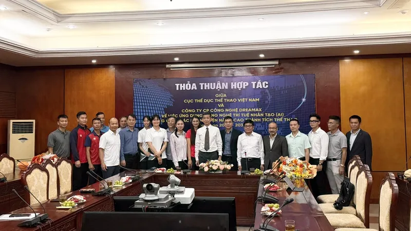 Cục TDTT Việt Nam chính thức triển khai ứng dụng AI vào công tác huấn luyện các đội tuyển thể thao quốc gia. Ảnh: MINH MINH