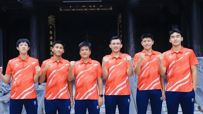 Đội tuyển quần vợt Việt Nam đã có mặt ở Bắc Ninh để thi đấu. Ảnh: VTF