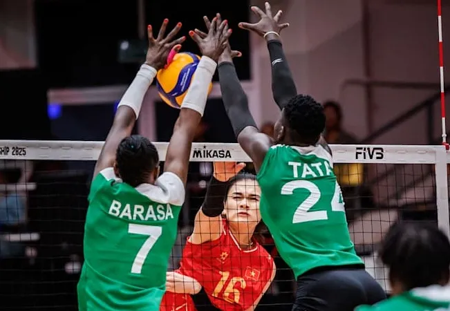 Chủ công Vi Thị Như Quỳnh tiếp tục ghi điểm nhiều nhất cho đội tuyển bóng chuyền nữ Việt Nam. Ảnh: FIVB