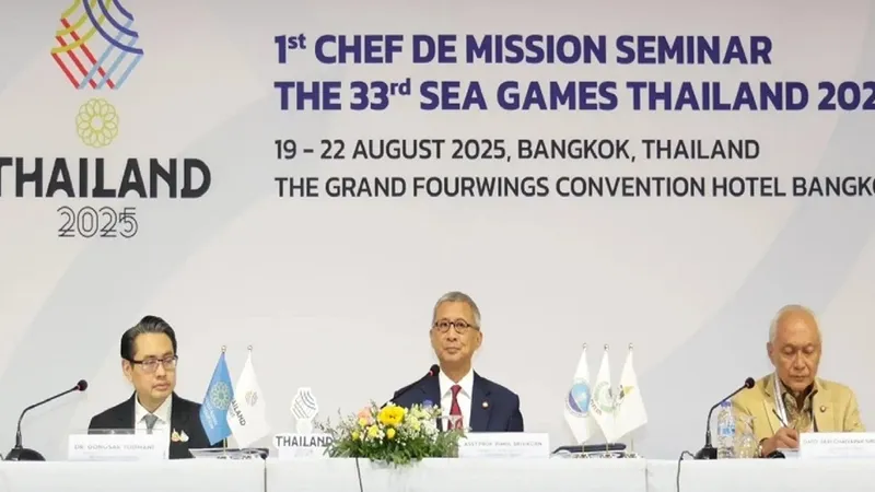 Hội nghị trưởng đoàn lần thứ nhất SEA Games 33-2025 đã tổ chức tại Thái Lan vừa qua. Ảnh: THAILANDOLYMPIC