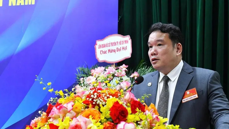 Chủ tịch Liên đoàn võ cổ truyền Việt Nam khóa 6, ông Nguyễn Ngọc Anh. Ảnh: VOCOTRUYENVN