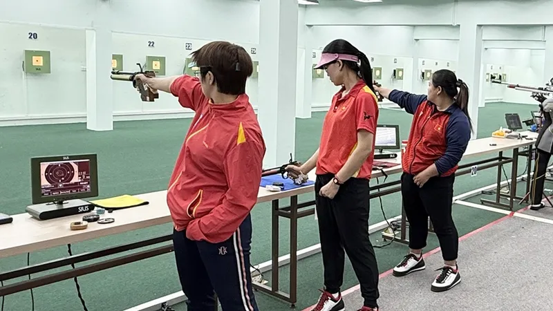 VĐV quan trọng của đội tuyển bắn súng Việt Nam chuẩn bị cho SEA Games 33-2025 đã được xác định. Ảnh: MINH CHIẾN