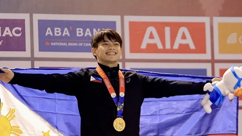 Carlos Yulo sẽ không tham dự SEA Games 33-2025. Ảnh: PHIGYMNASTIC