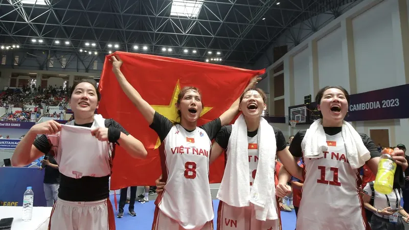 Bóng rổ Việt Nam vẫn chờ đợi kết quả tốt tại SEA Games 33-2025 như từng đạt được tại SEA Games 32-2023. Ảnh: DŨNG PHƯƠNG