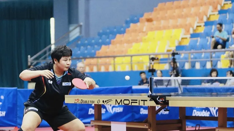 Mai Hoàng Mỹ Trang đang là đương kim vô địch nội dung nữ giải cây vợt xuất sắc quốc gia. Ảnh: NAM HẢI