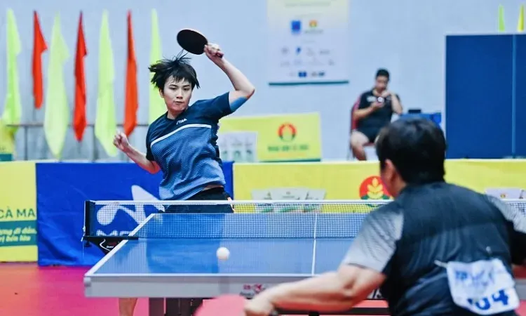 Nguyễn Khoa Diệu Khánh lọt vào bán kết giải cây vợt xuất sắc quốc gia 2025 và triển vọng giành kết quả cao nhất. Ảnh: DUY LINH