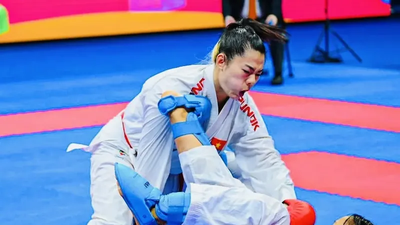 Tuyển thủ Nguyễn Thị Ngoan vắng mặt tại SEA Games 33-2025 vì chấn thương. Ảnh: AKF