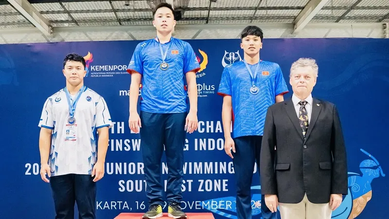 Tuyển thủ Nguyễn Thành Lộc giành thành tích HCV tại giải. Ảnh: TYR