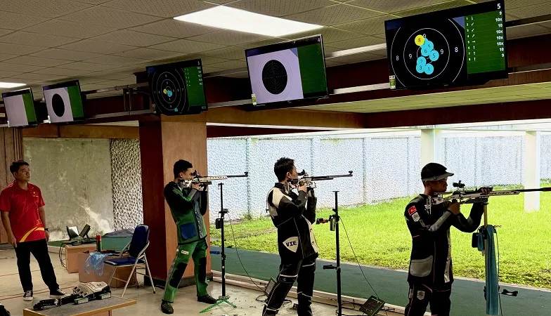 Đội tuyển bắn súng Việt Nam sẽ tập huấn tại Hàn Quốc và Thái Lan trước khi tranh tài SEA Games 33-2025. Ảnh: MINH CHIẾN