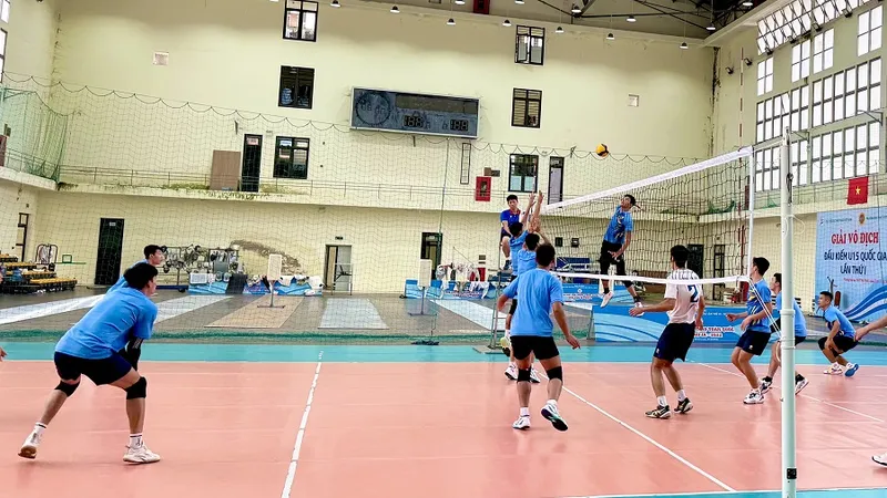 Đội tuyển bóng chuyền nam Việt Nam đang tập luyện nước rút tại Bắc Ninh ở giai đoạn hiện tại. Ảnh: MINH CHIẾN