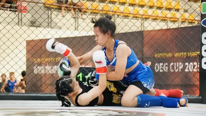 VĐV cả nước sẽ có cơ hội thi đấu môn võ thuật tổng hợp MMA tại Đại hội thể thao toàn quốc 2026. Ảnh: VMMAF