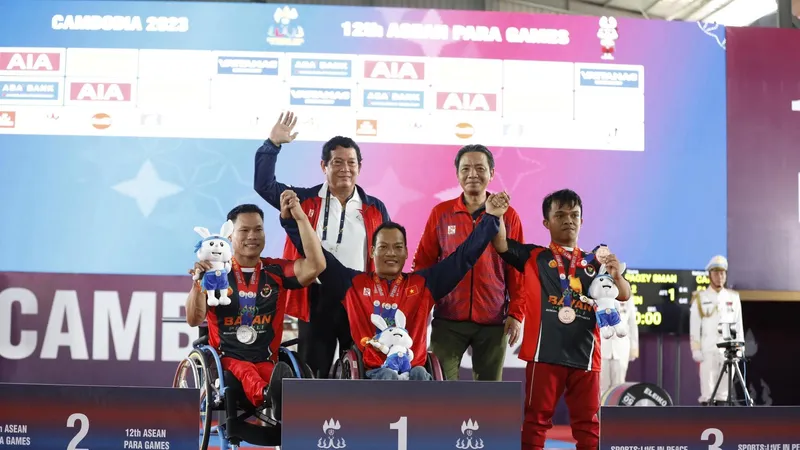 VĐV thể thao người khuyết tật Việt Nam sẽ tiếp tục chuẩn bị tham dự ASEAN Para Games 13 tại Thái Lan vào đầu năm 2026. Ảnh: THÁI DƯƠNG
